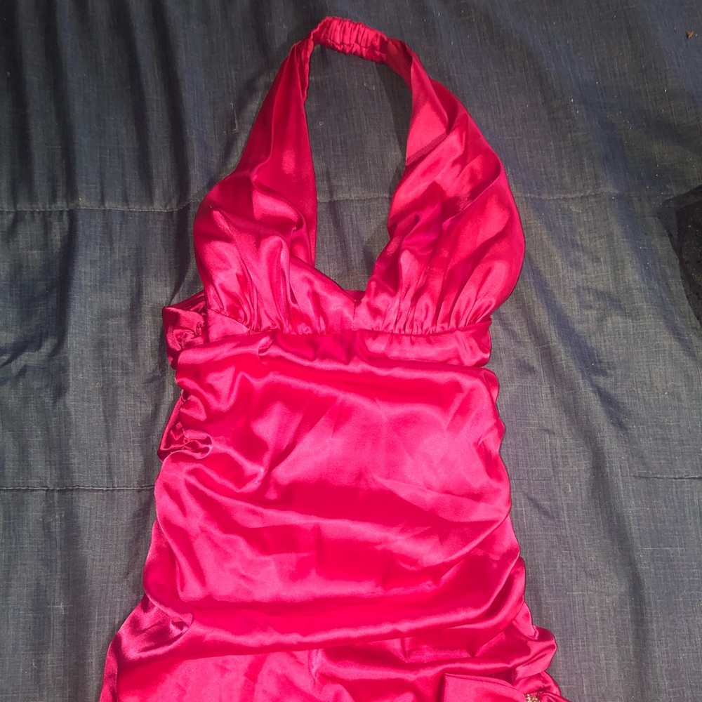 Bright pink dress